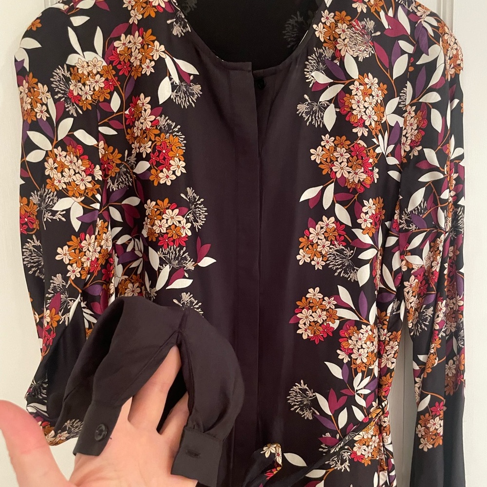 Massimo Dutti Button Up Tie Dress View 4